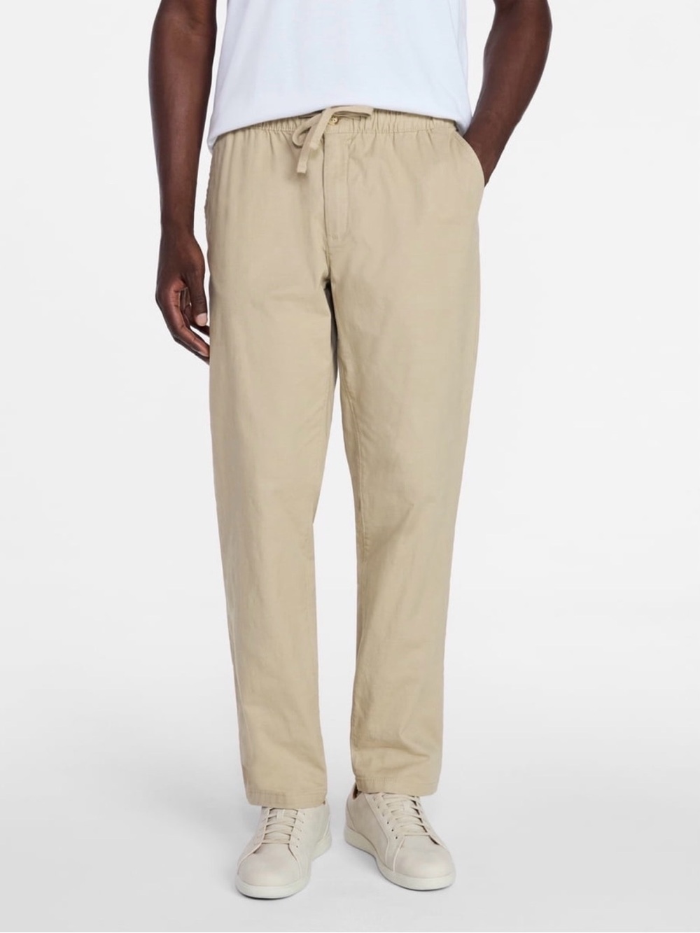George Men’s Weekend Chino Pull-On Pants XL 40-42 Khaki Stretch Straight Leg - Picture 12 of 15